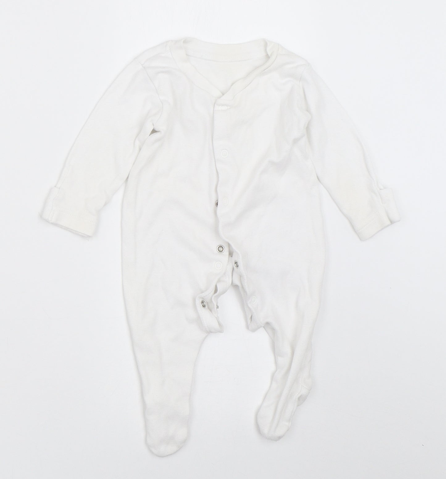 George Baby White   Babygrow One-Piece Size 0-3 Months