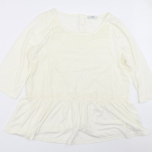 George Womens Ivory   Basic T-Shirt Size 18
