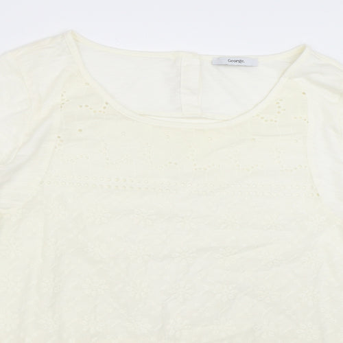 George Womens Ivory   Basic T-Shirt Size 18