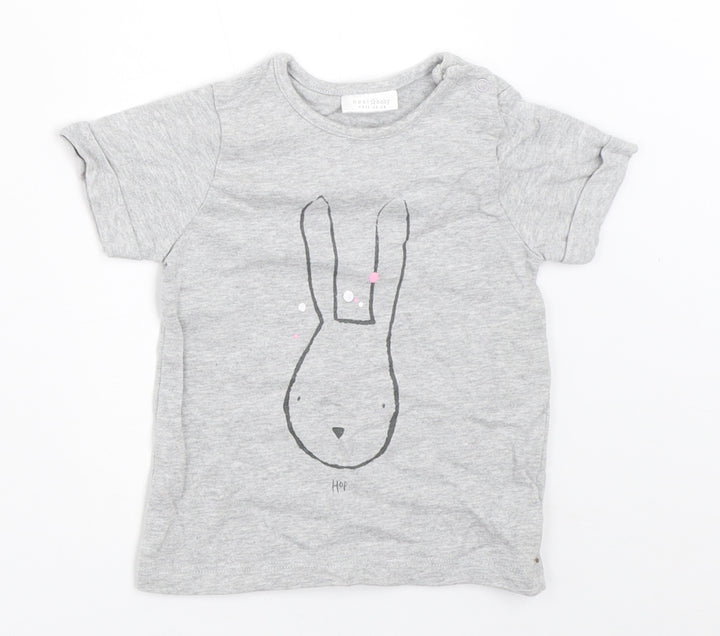 NEXT Girls Grey   Basic T-Shirt Size 3-6 Months