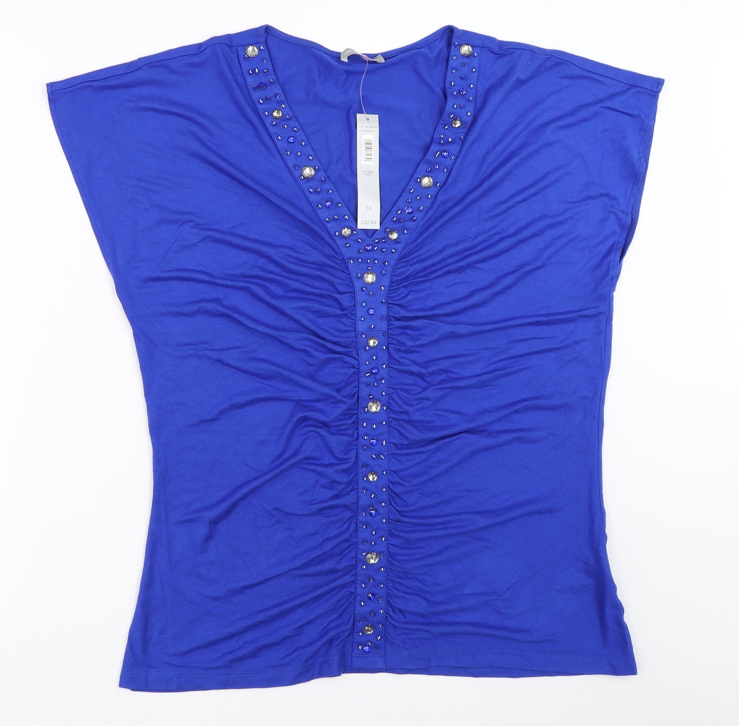 Per Una Womens Blue   Basic Blouse Size 16