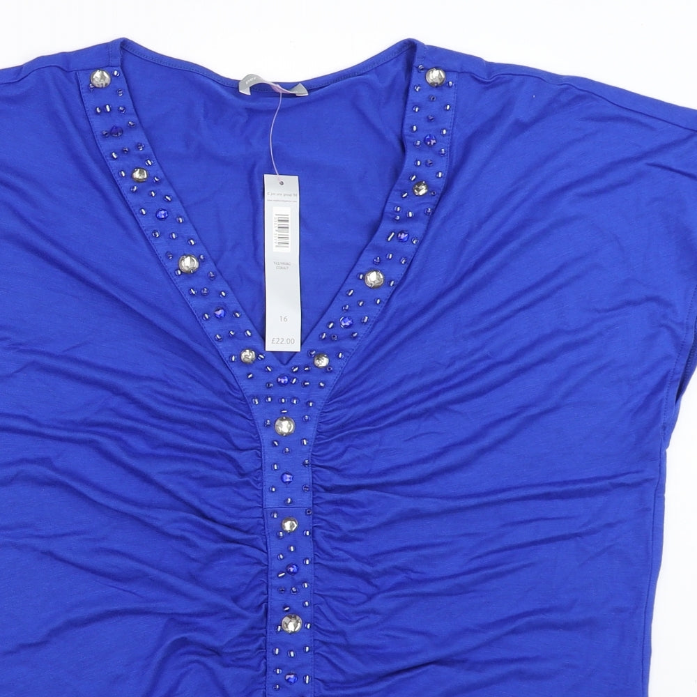 Per Una Womens Blue   Basic Blouse Size 16