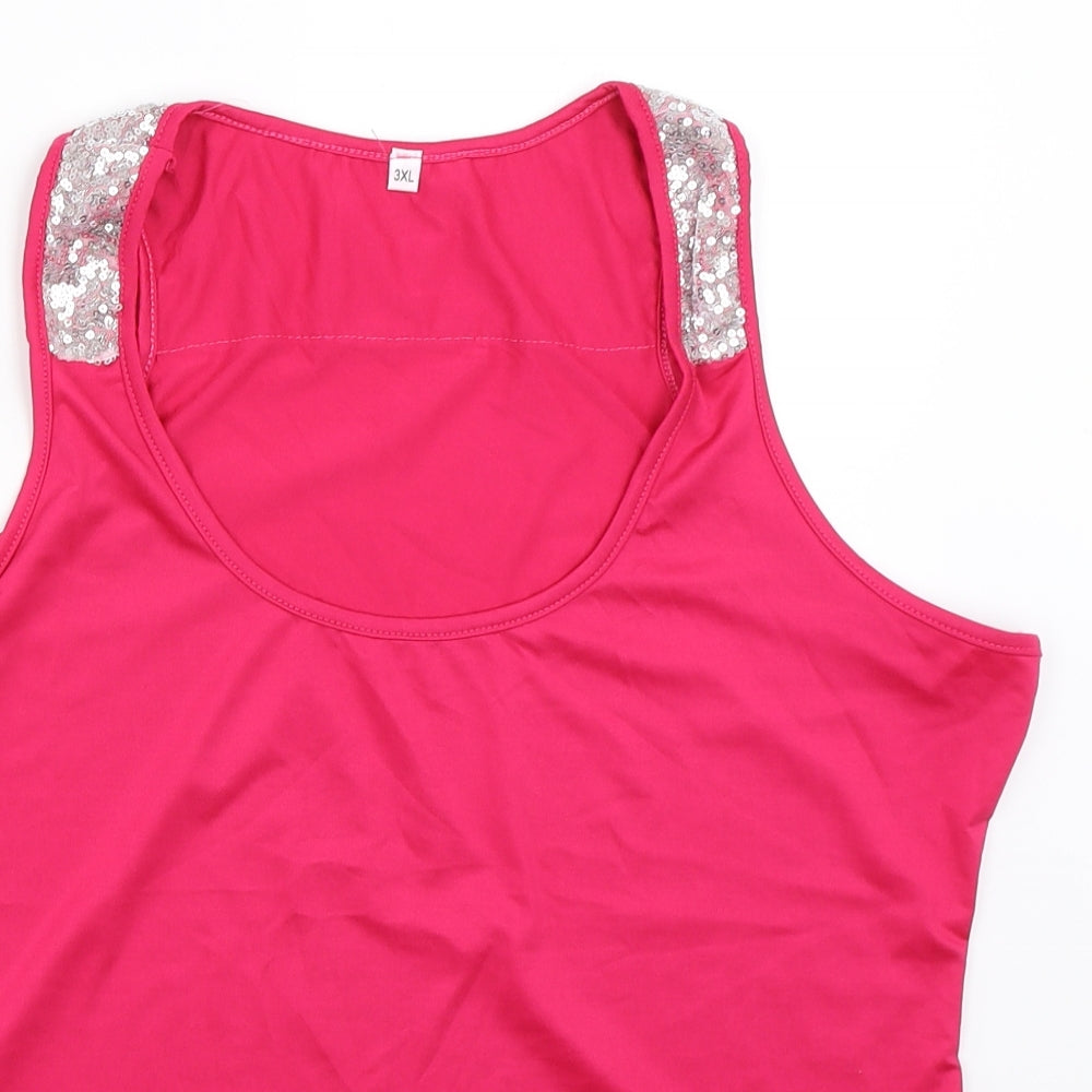 Preworn Womens Pink   Basic Blouse Size 3XL