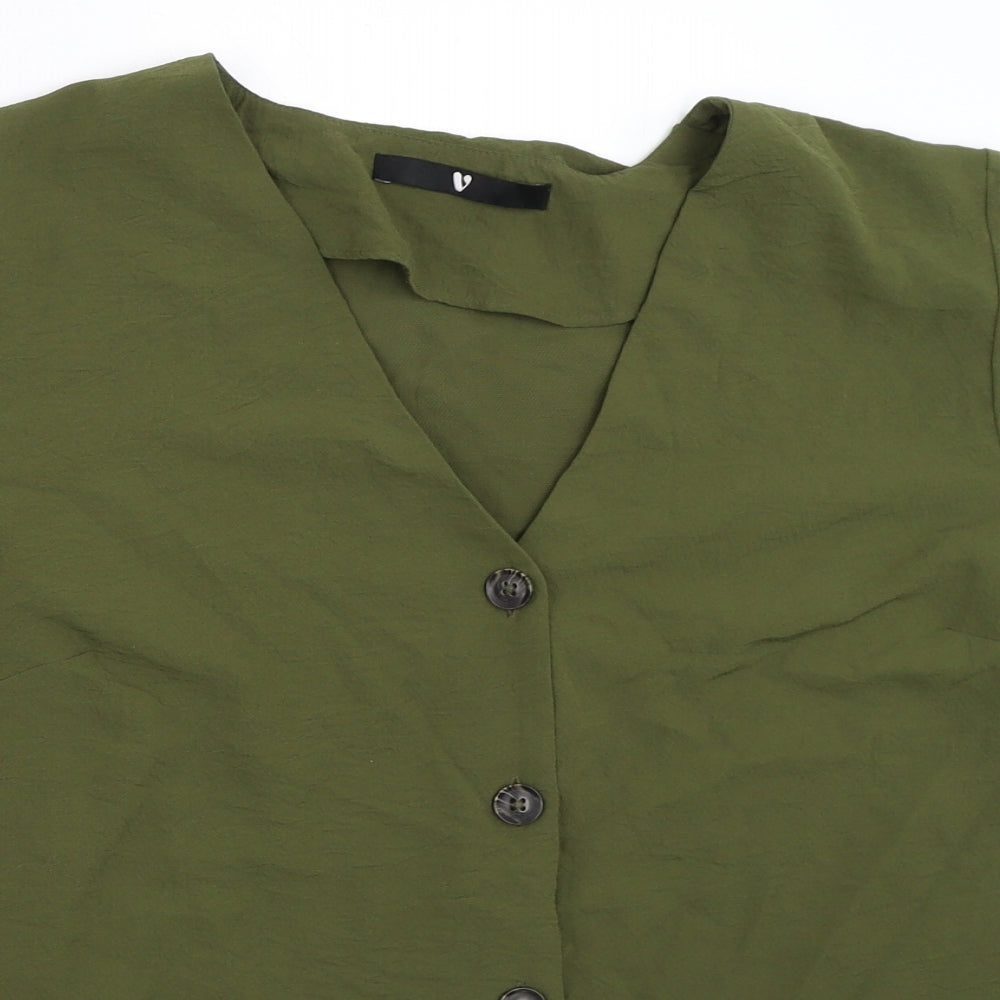 Very Womens Green   Basic Button-Up Size 14