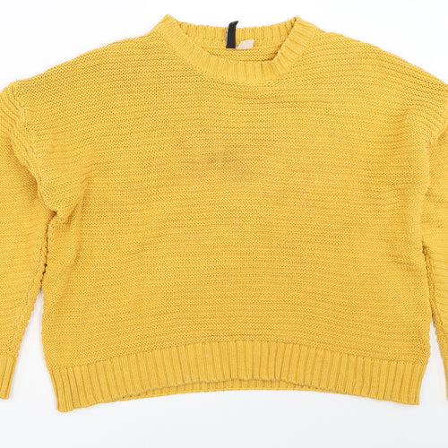 H&M Womens Yellow   Pullover Jumper Size L