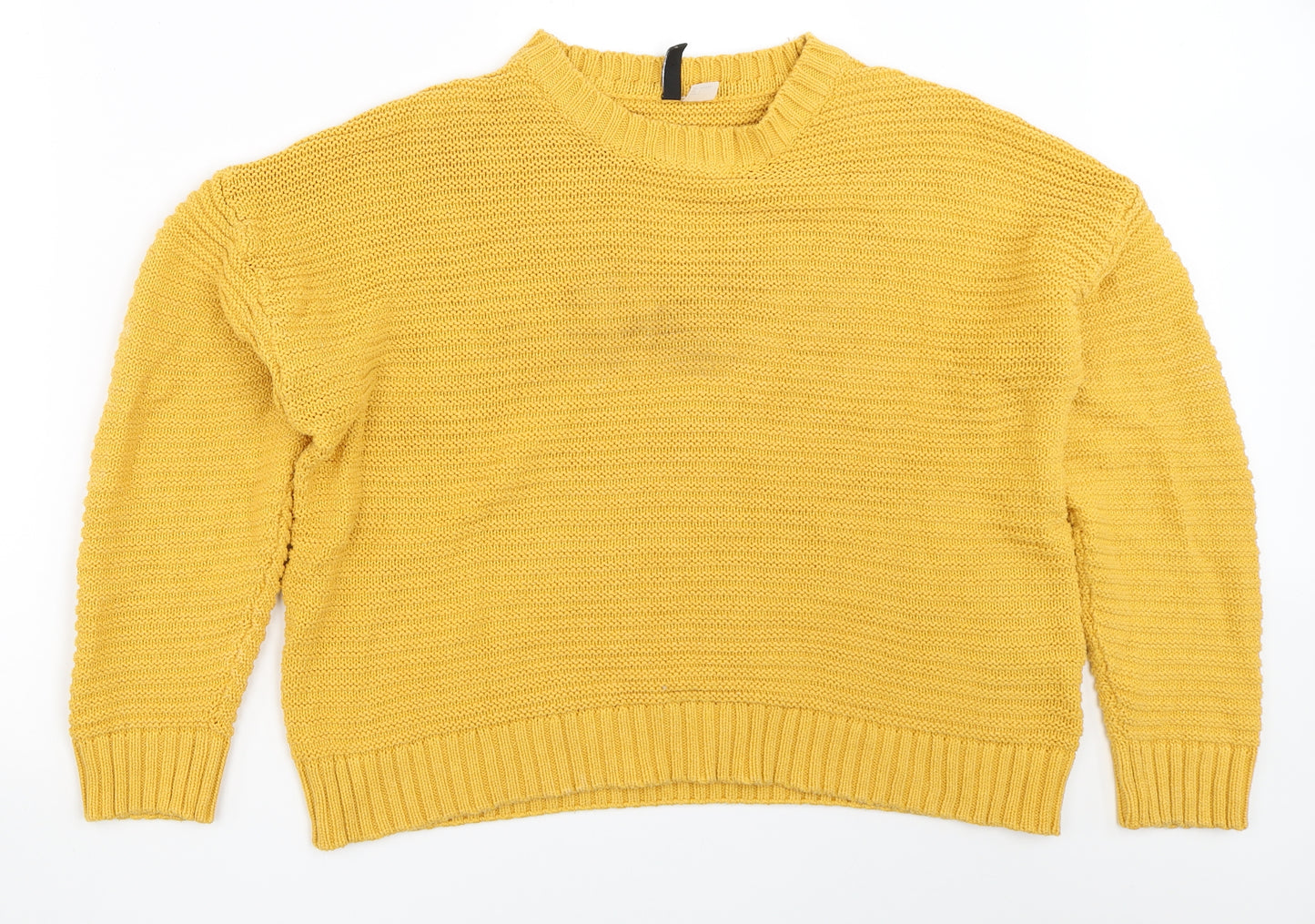 H&M Womens Yellow   Pullover Jumper Size L