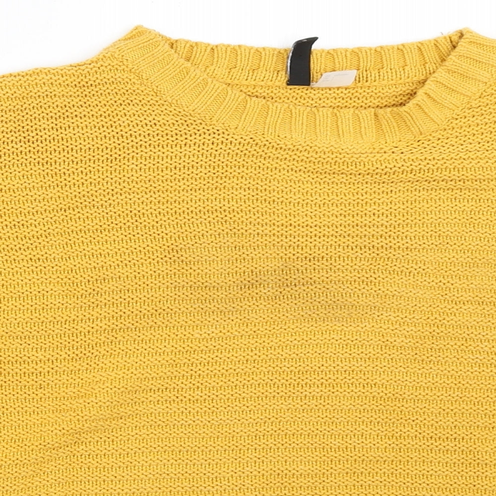 H&M Womens Yellow   Pullover Jumper Size L