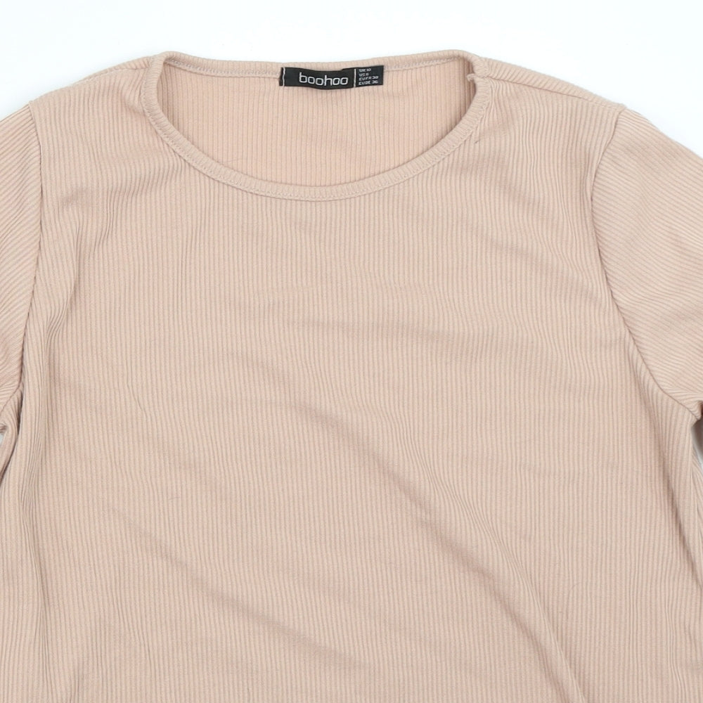 Boohoo Womens Pink   Basic T-Shirt Size 10