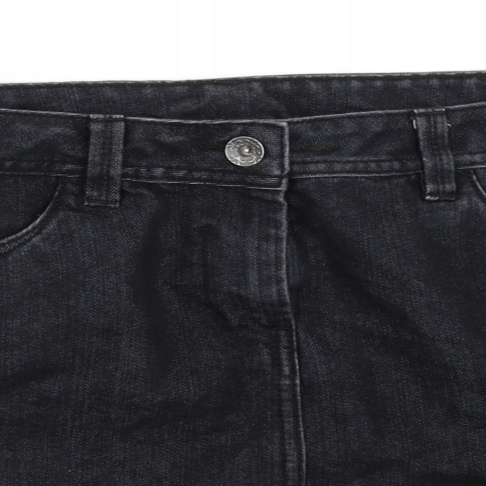 George Womens Black  Denim Mini Skirt Size 12
