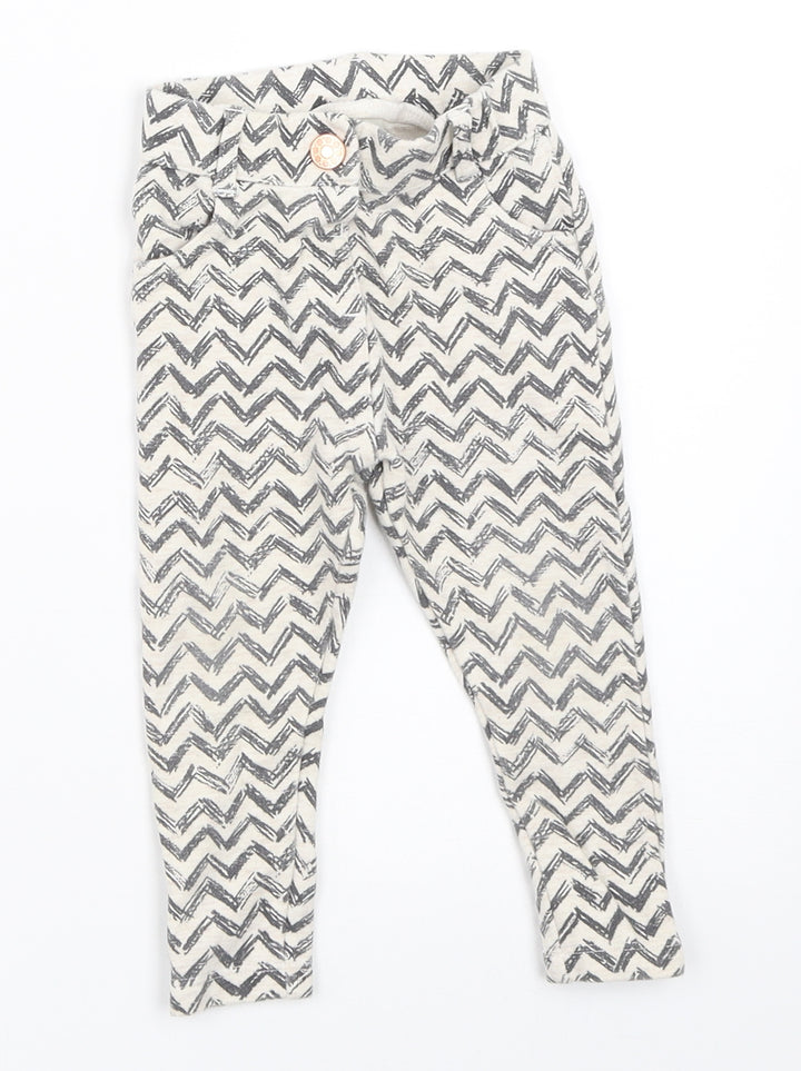 TU Girls Ivory Capri Trousers Size 12-18 Months