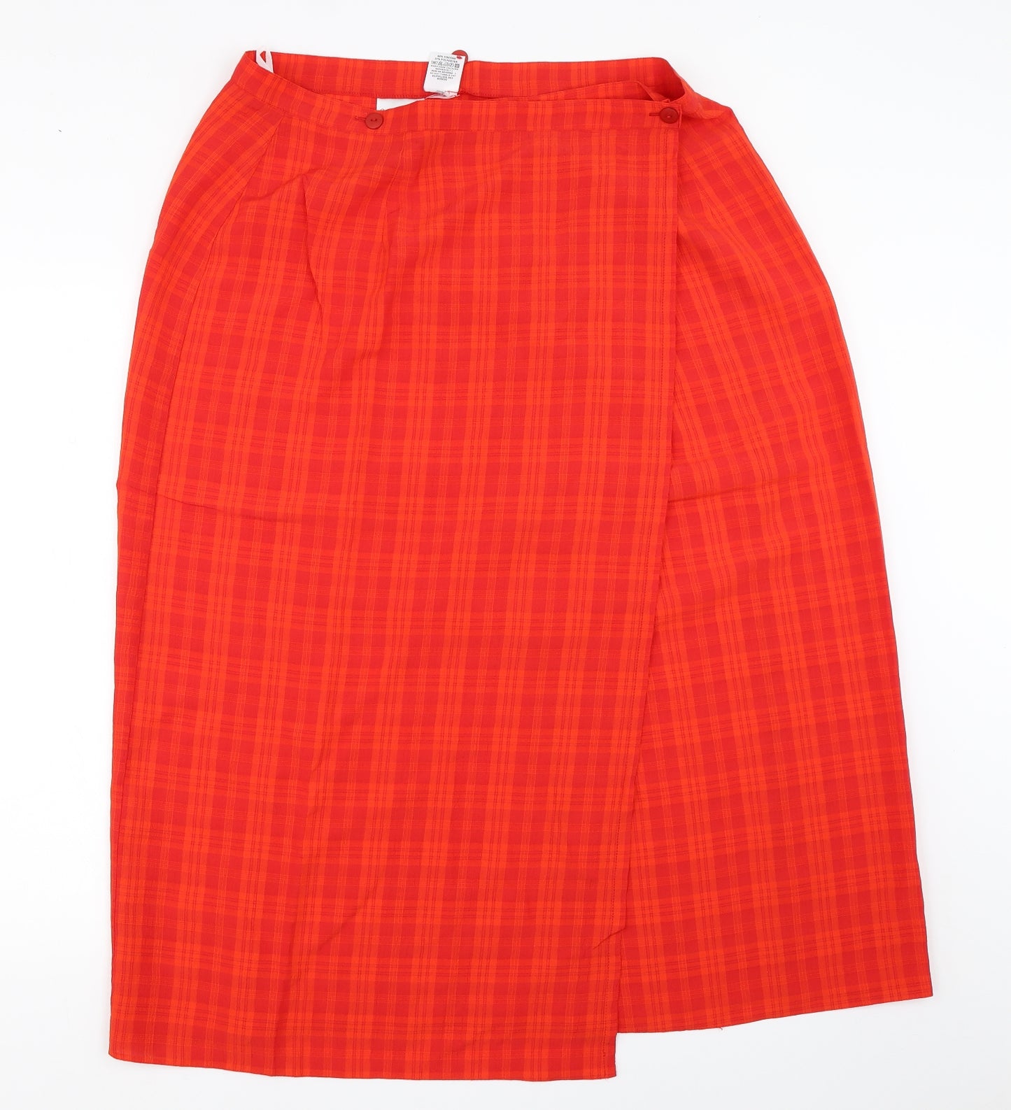 Design Essentials Womens Red   Wrap Skirt Size 16