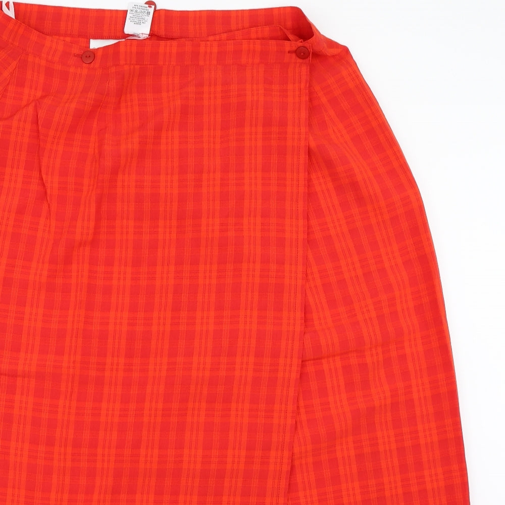 Design Essentials Womens Red   Wrap Skirt Size 16