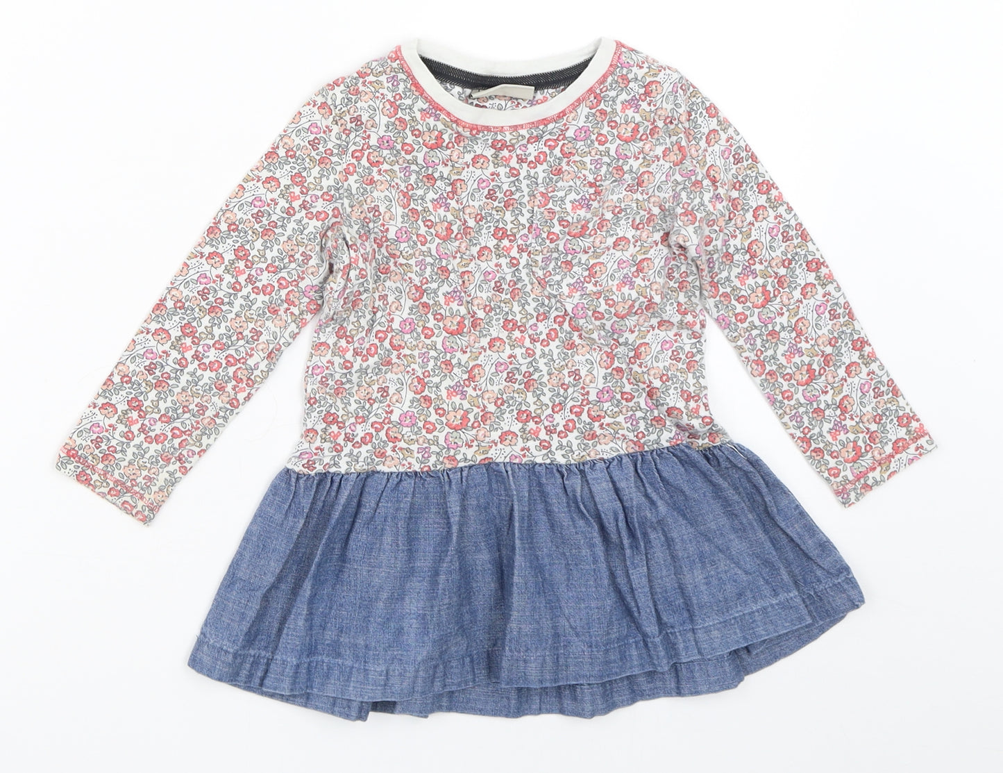 NEXT Girls Ivory Floral  Fit & Flare  Size 12-18 Months