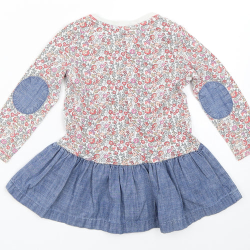 NEXT Girls Ivory Floral  Fit & Flare  Size 12-18 Months