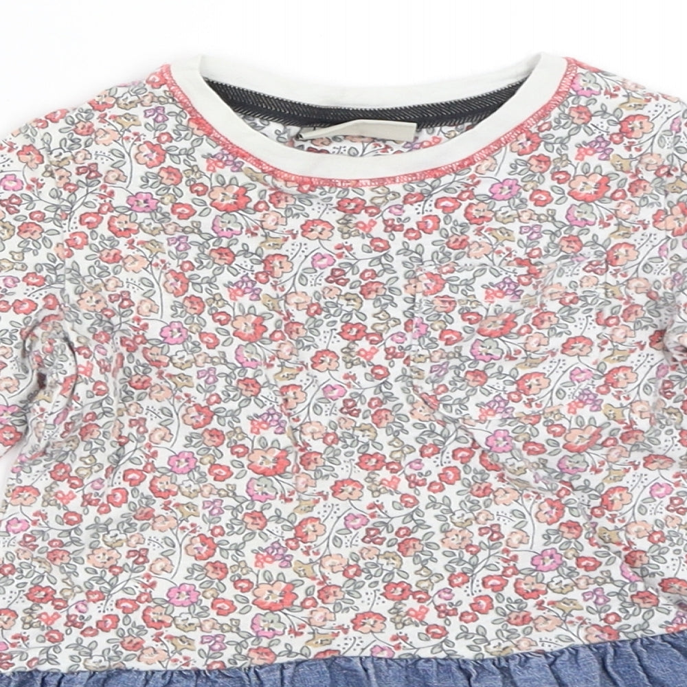 NEXT Girls Ivory Floral  Fit & Flare  Size 12-18 Months