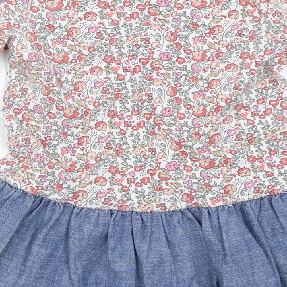 NEXT Girls Ivory Floral  Fit & Flare  Size 12-18 Months