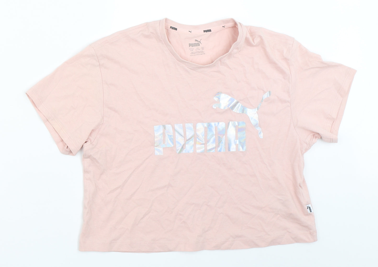 PUMA Girls Pink   Basic T-Shirt Size 11-12 Years