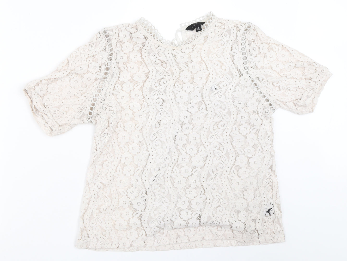 ADIVA Womens Ivory   Basic Blouse Size M