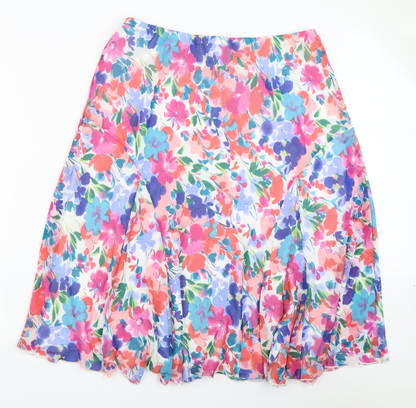 Marks and Spencer Womens Pink Floral  Flare Skirt Size 16