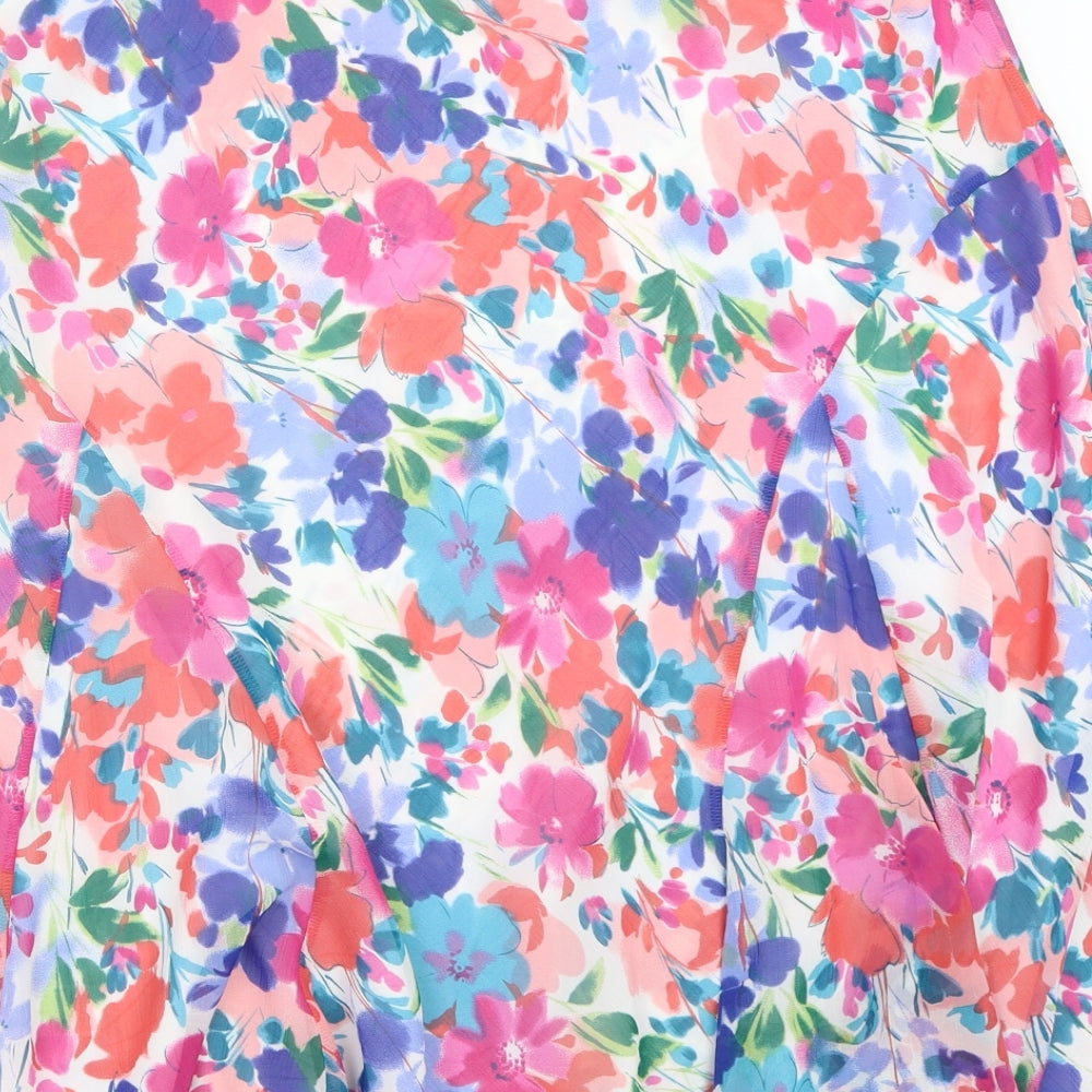 Marks and Spencer Womens Pink Floral  Flare Skirt Size 16