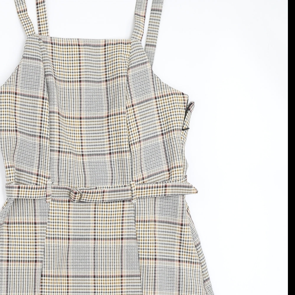 Primark Womens Beige   Pinafore/Dungaree Dress  Size 10