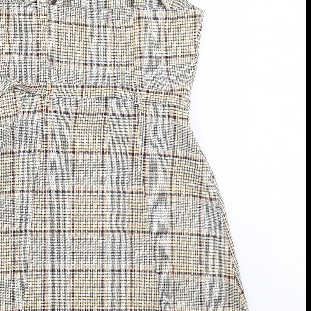 Primark Womens Beige   Pinafore/Dungaree Dress  Size 10