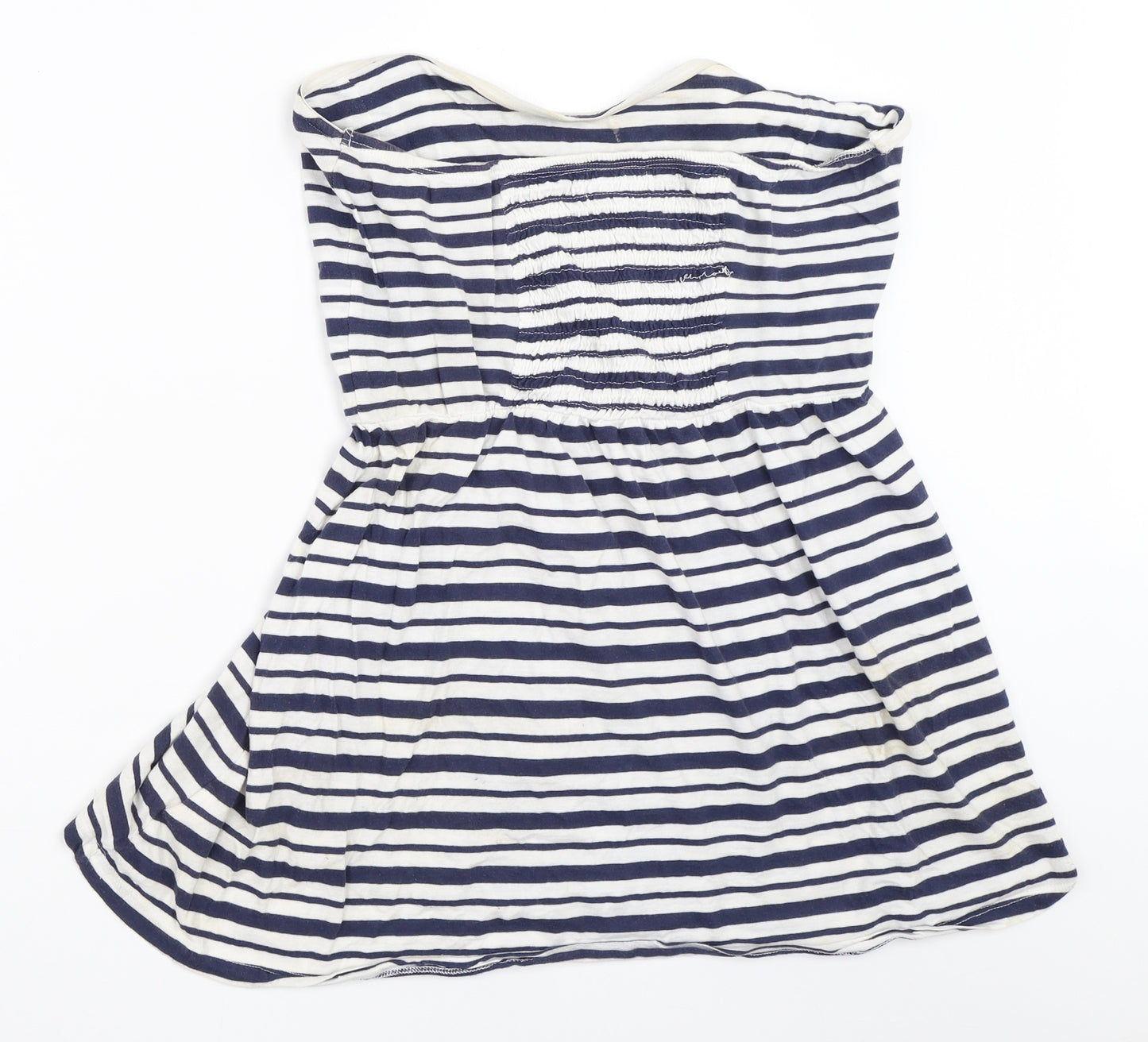 INSIDE Womens Blue Striped  Basic T-Shirt Size L
