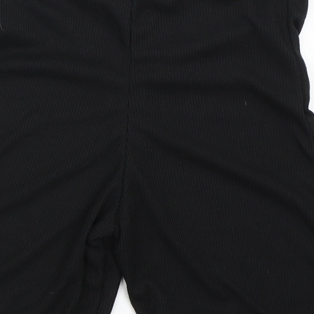 Boohoo Womens Black   Compression Shorts Size 10 - Cycle shorts