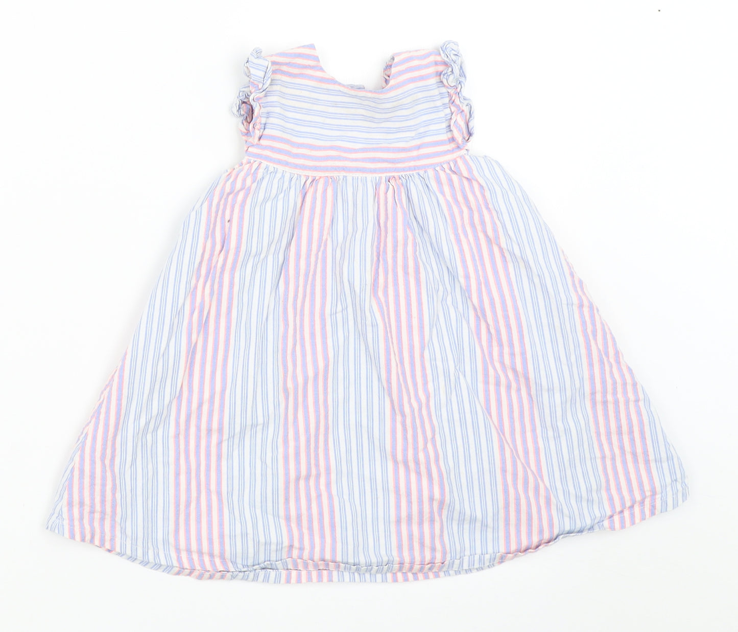 George Girls Blue Striped  Fit & Flare  Size 9-12 Months