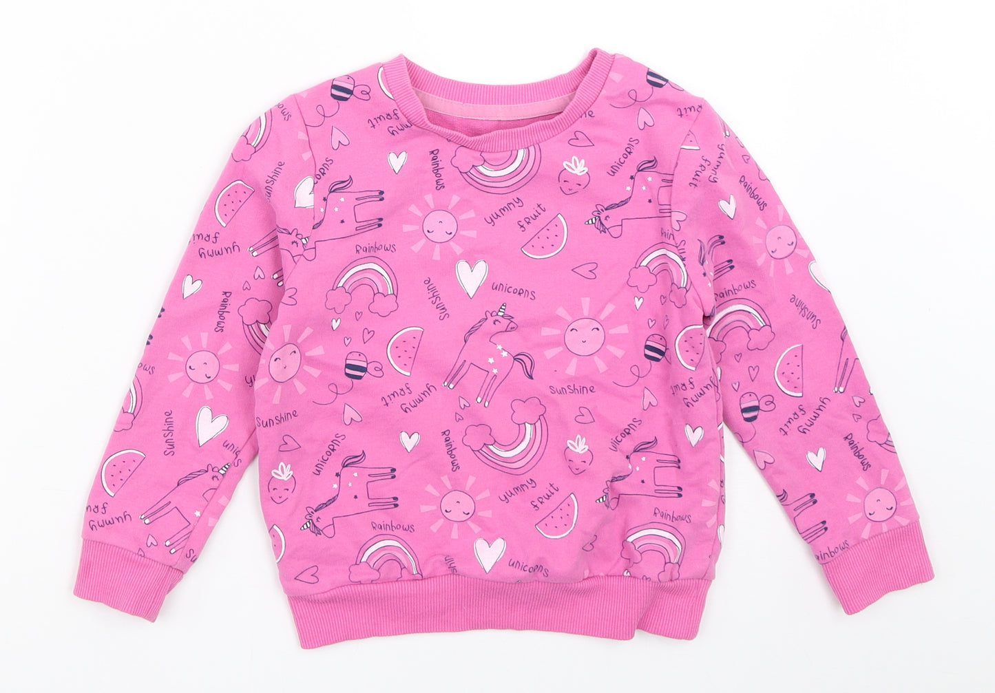 George Girls Pink   Pullover Sweatshirt Size 4-5 Years