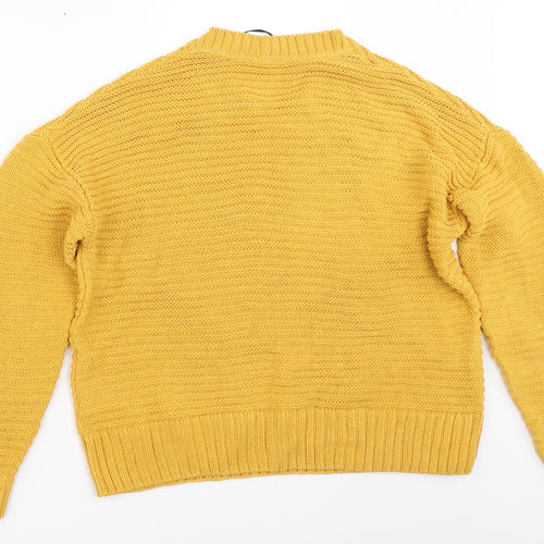 H&M Womens Yellow   Pullover Jumper Size M