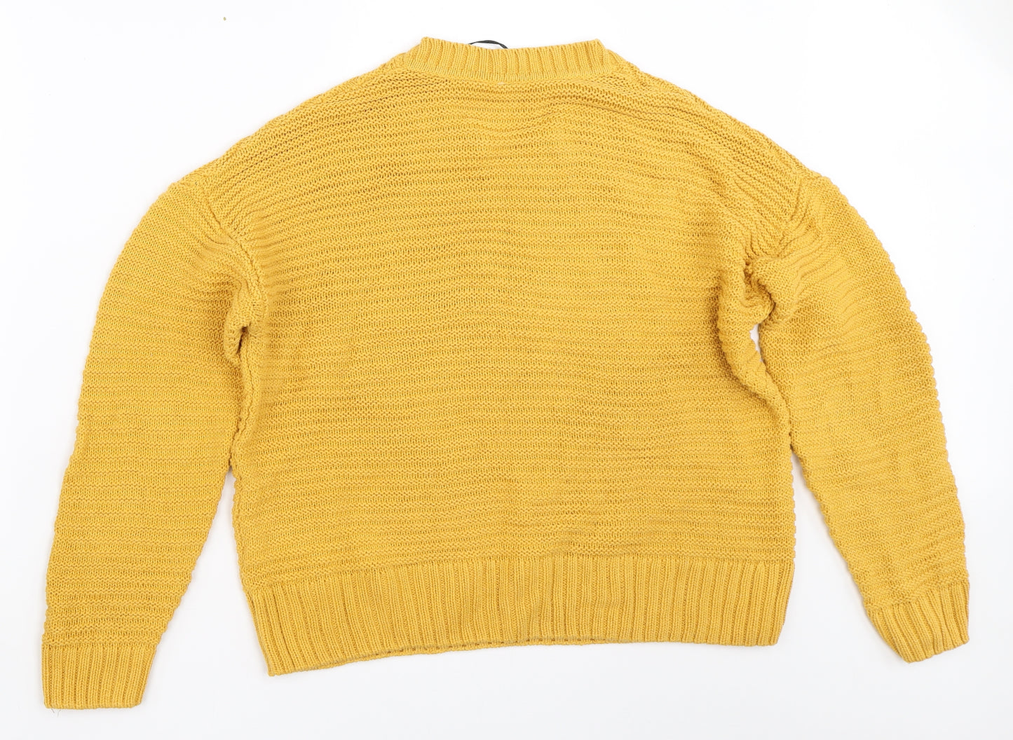 H&M Womens Yellow   Pullover Jumper Size M