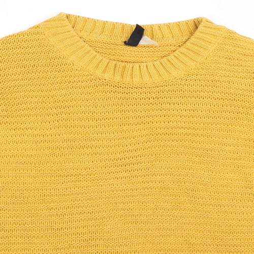 H&M Womens Yellow   Pullover Jumper Size M