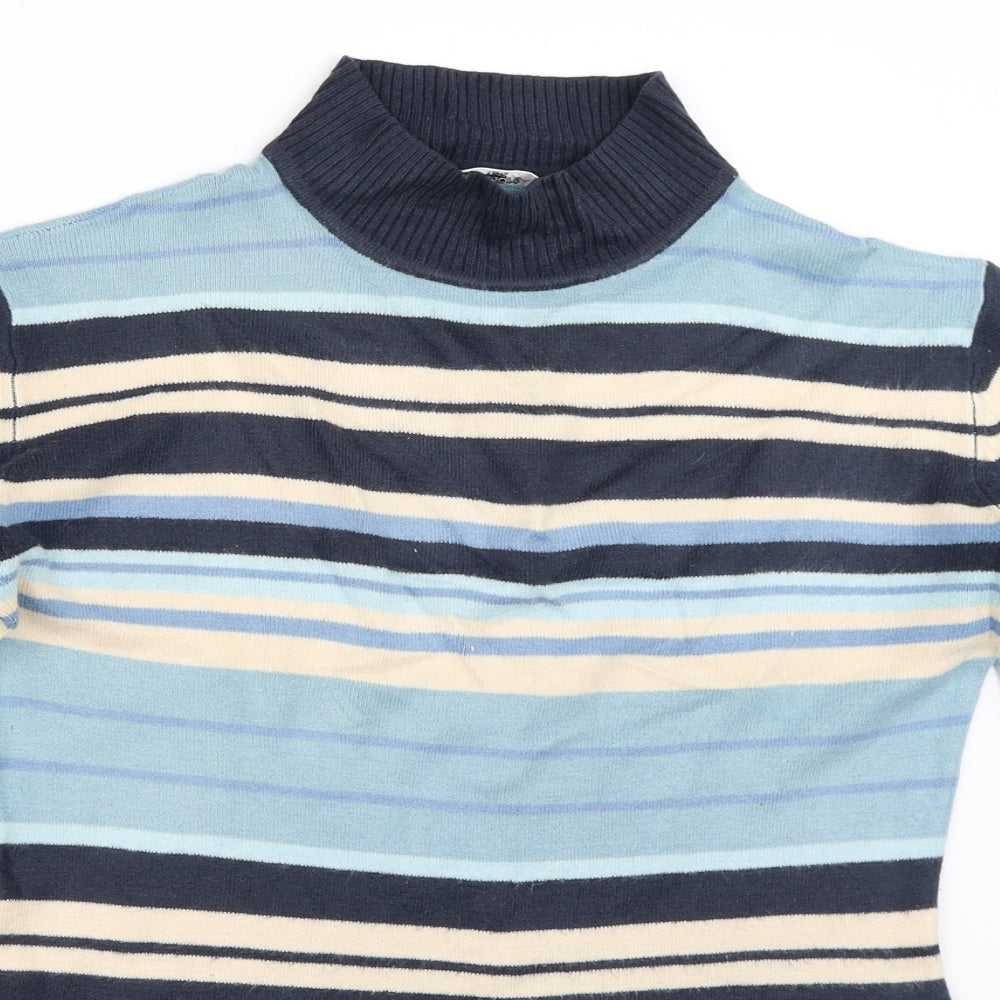 Editions Womens Blue Striped  Pullover Jumper Size 10