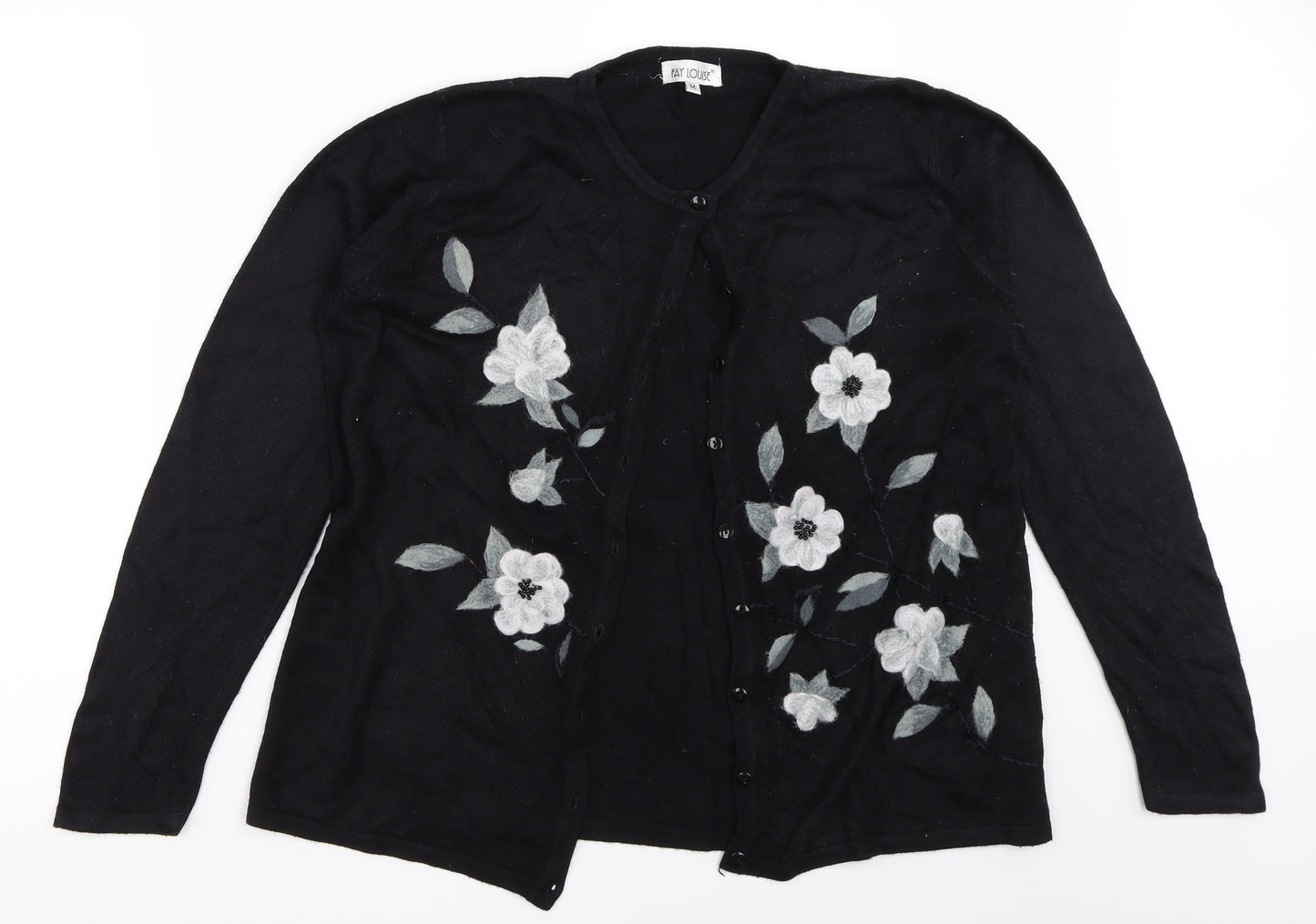 Fay Louise Womens Black   Cardigan Jumper Size M