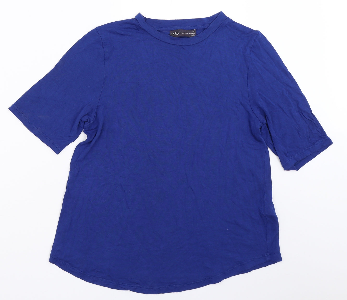 Marks and Spencer Womens Blue   Basic T-Shirt Size 14