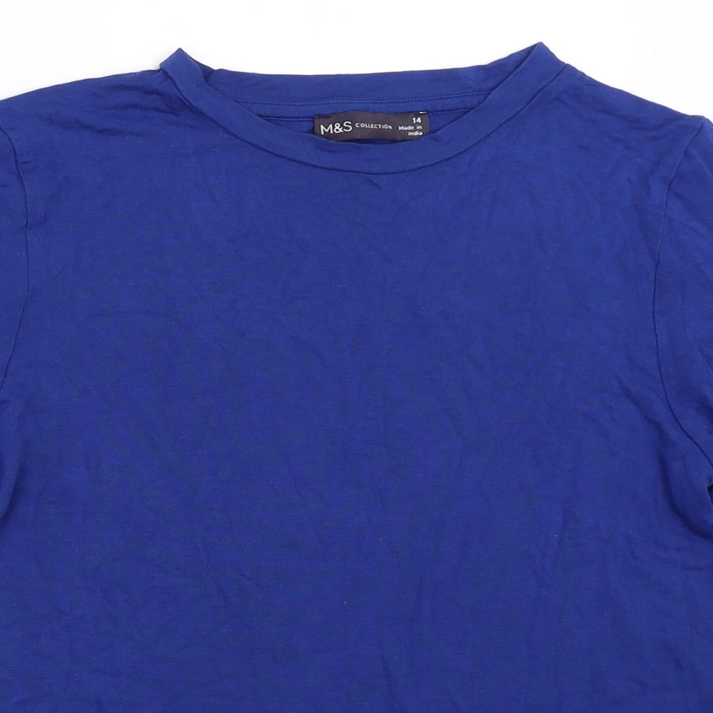 Marks and Spencer Womens Blue   Basic T-Shirt Size 14