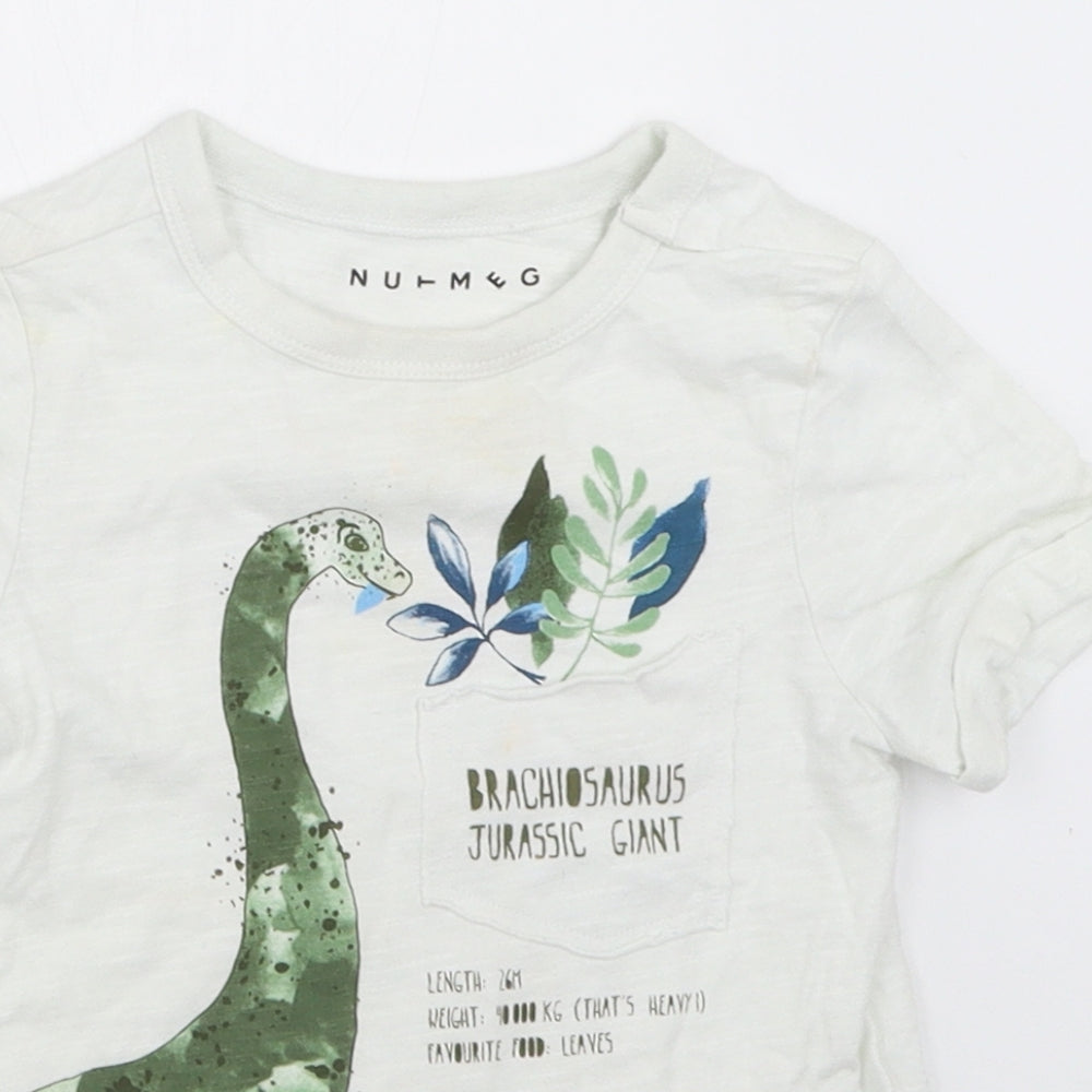 Nutmeg Boys White   Basic T-Shirt Size 12-18 Months