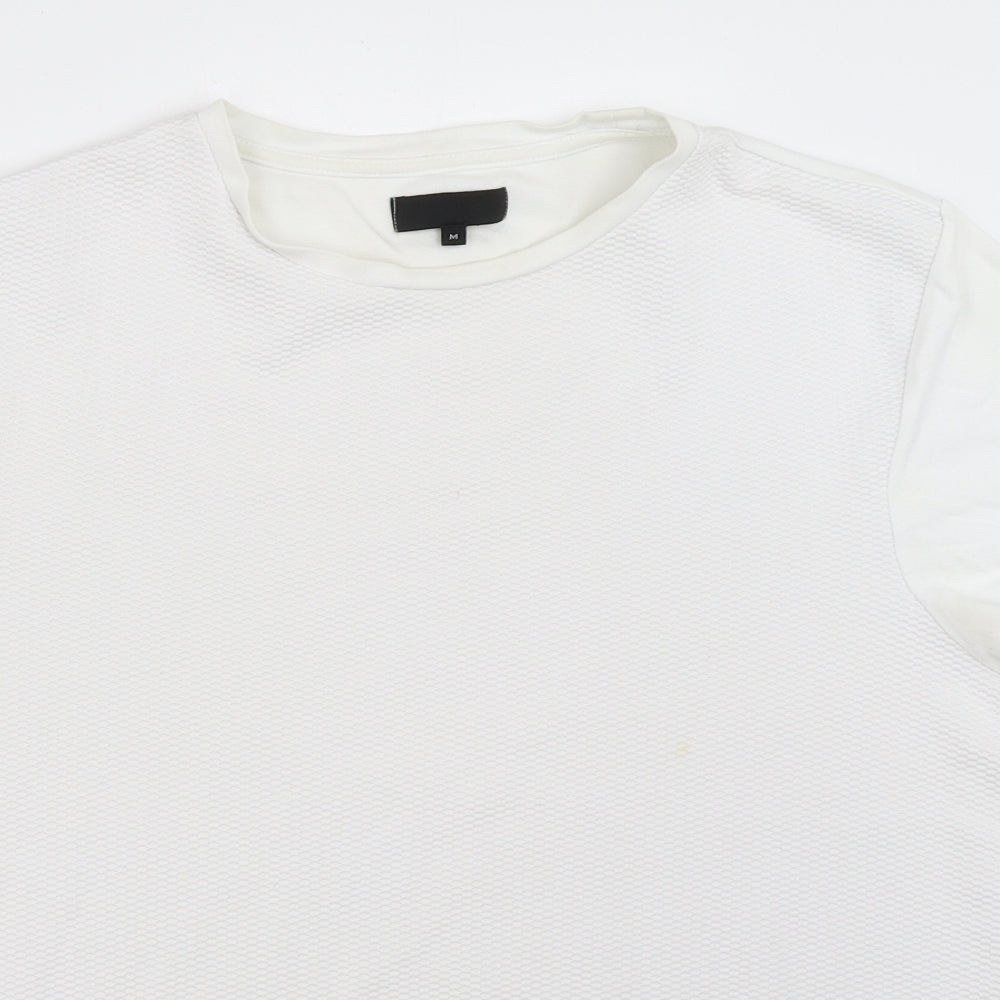 River Island Mens White    T-Shirt Size M