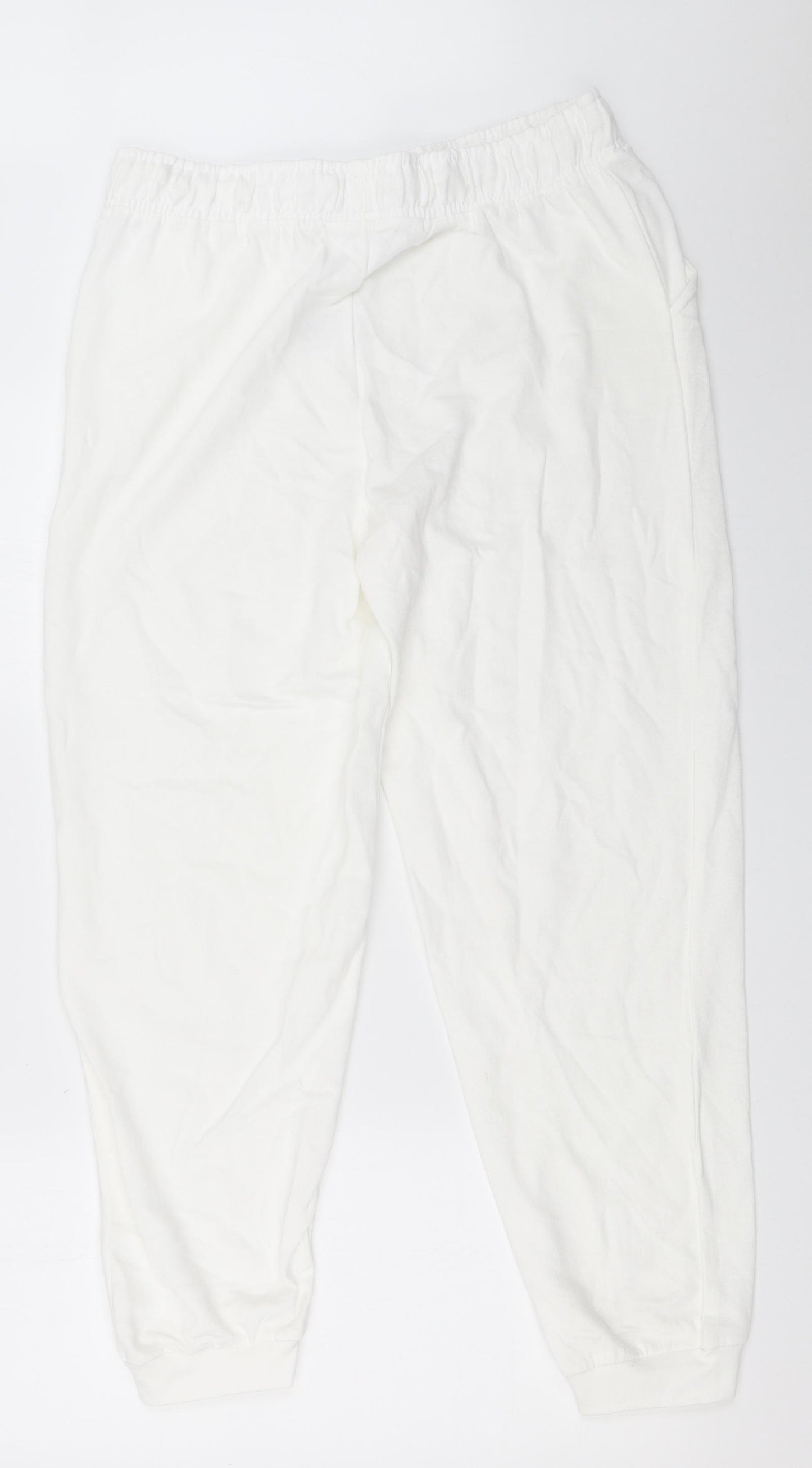 Peacocks Womens White   Jogger Trousers Size 14 L26.5 in