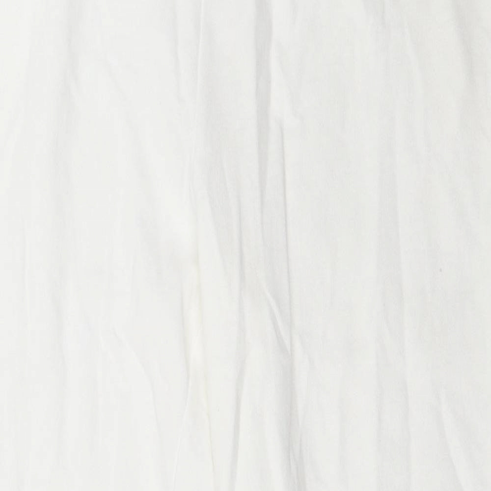 Peacocks Womens White   Jogger Trousers Size 14 L26.5 in