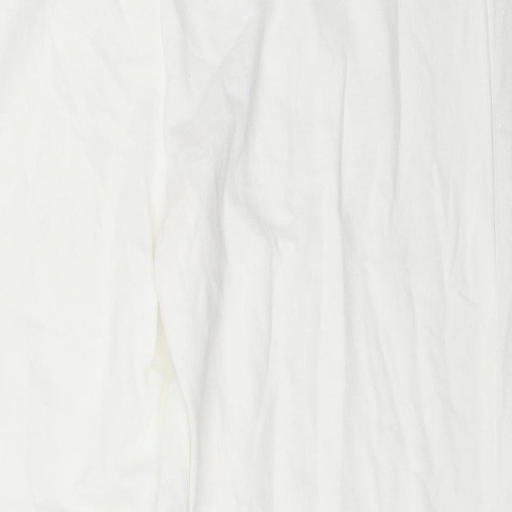 Peacocks Womens White   Jogger Trousers Size 14 L26.5 in