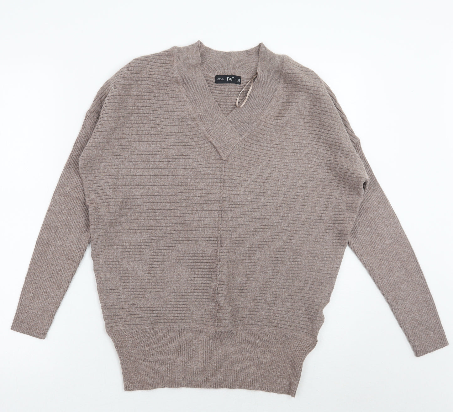 F&F Womens Brown   Pullover Jumper Size 6
