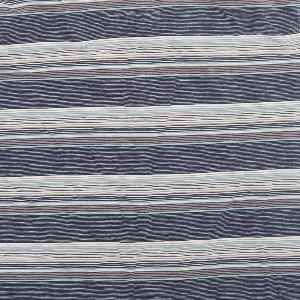 George Mens Blue Striped   T-Shirt Size L