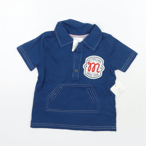Disney Boys Blue   Basic Polo Size 12-18 Months