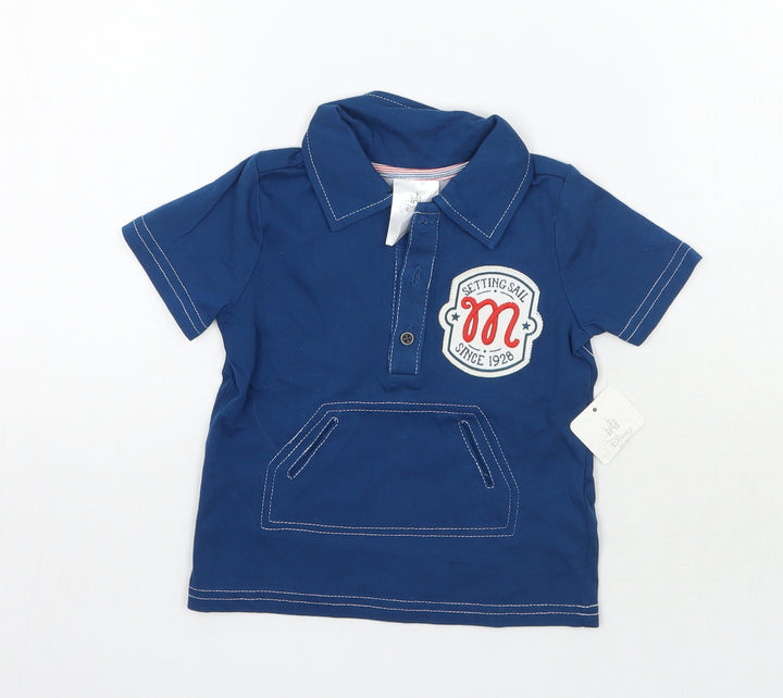 Disney Boys Blue   Basic Polo Size 12-18 Months