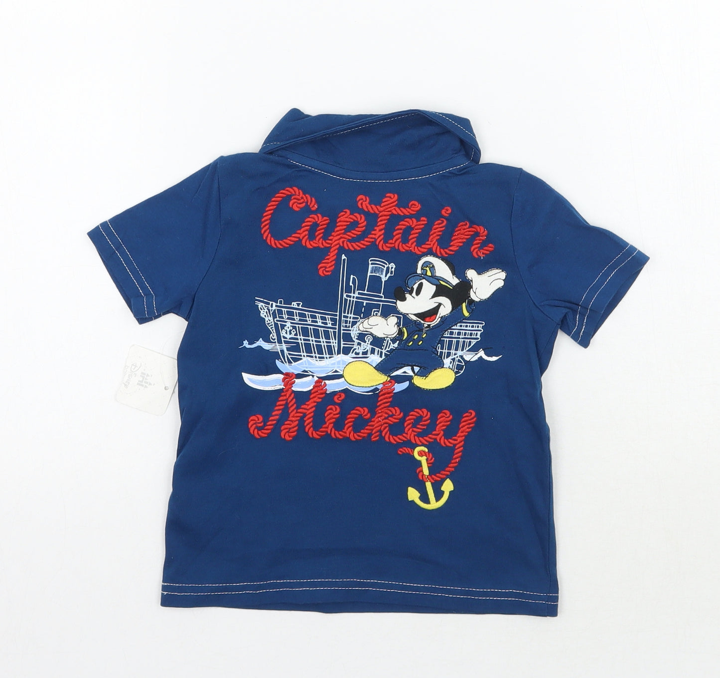 Disney Boys Blue   Basic Polo Size 12-18 Months