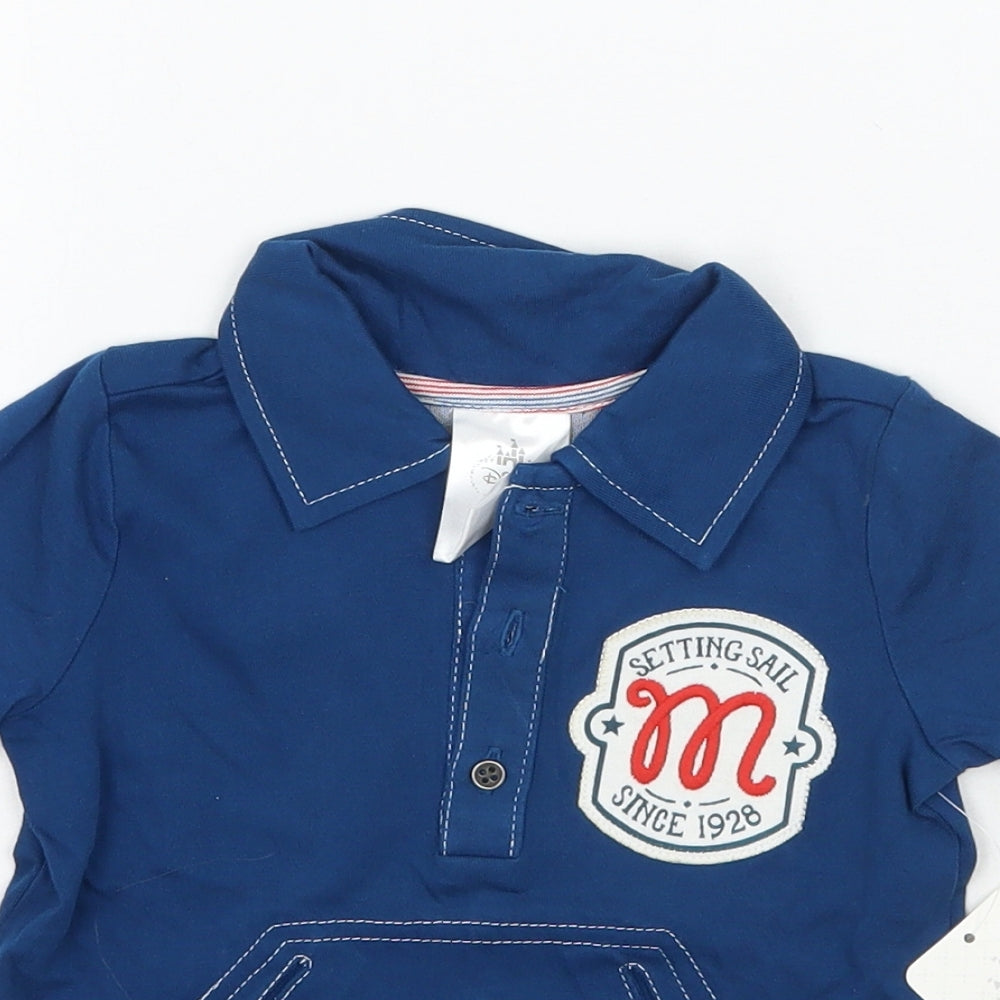Disney Boys Blue   Basic Polo Size 12-18 Months