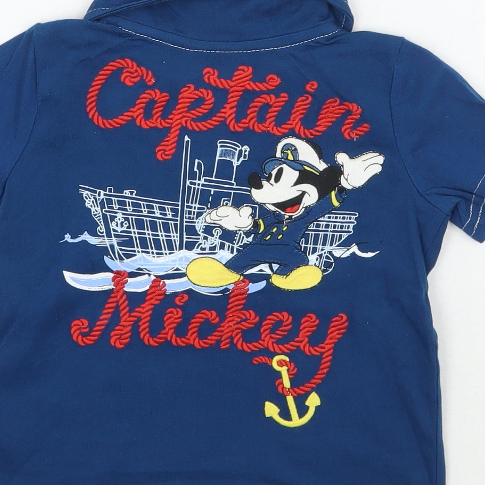 Disney Boys Blue   Basic Polo Size 12-18 Months