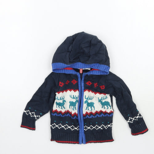 M&Co Boys Blue   Jacket Coatigan Size 9-12 Months